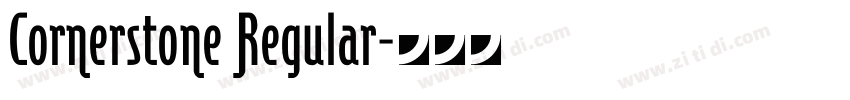 Cornerstone Regular字体转换